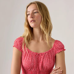 Yara Crepe Dress - Rita Floral - Orange