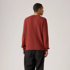 Long-Sleeve Standard Fit Thermal Shirt - Russet Brown - Red