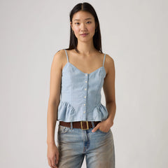 Monet Blouse - Soft Current - Light Wash