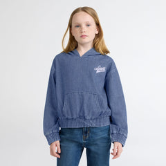 Denim Hoodie Big Girls 7-16 - Dance Around - Blue