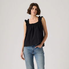 Meg Cotton Blouse - Anthracite Night - Black