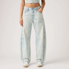 Baggy Dad Barrel Women's Jeans - Cielito Lindo Acid - Light Wash