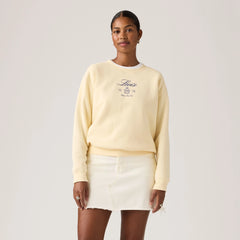 Graphic Everyday Crewneck Sweatshirt - Crest Rutab - Neutral
