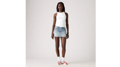 Superlow Mini Skirt - Roll It Up Clean - Medium Wash