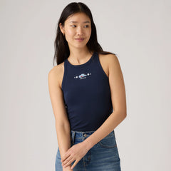 Graphic Logo Hayes Racer Tank Top - Tank Mini Hat Navy Blazer - Blue