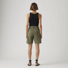 Baggy Cargo Women's Shorts - Army Green