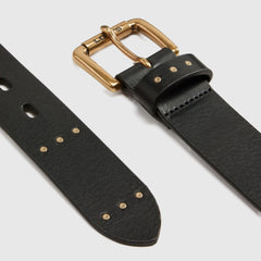 Maddox Studded Belt - Caviar - Black