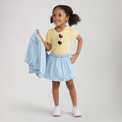 Denim Bubble Toddler 2T-4T Skirt - Wow Me Over - Light Wash