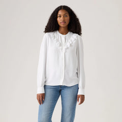 Jane Eyelet Blouse - Bright White