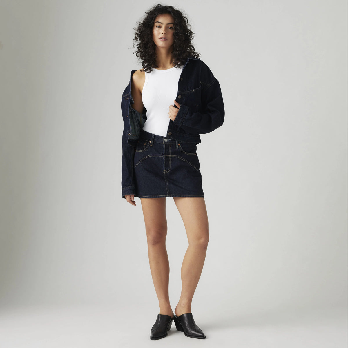 Western Icon Skirt - Dream Nice Dreams - Dark Wash