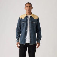 Classic Western Standard Fit Shirt - Harlem Rodeo Denim - Medium Wash