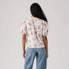 Reese Short-Sleeve Blouse - Blake Brushstroke Fl - Multi-Color
