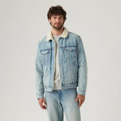 Type III Sherpa Trucker Jacket - Kentucky Blue Sherpa - Light Wash