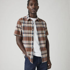 Short-Sleeve Classic One Pocket Standard Fit Shirt - Keith Plaid Egret - Multi-Color
