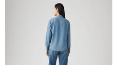 Iconic Western Linen+ Denim Shirt - Play Break - Medium Wash