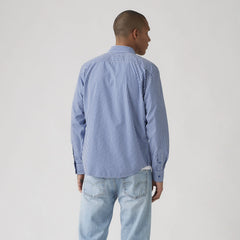 Sunset One Pocket Standard Fit Shirt - Graveolens Plaid True Blue - Blue