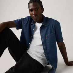 Short-Sleeve Classic One Pocket Standard Fit Shirt - Boone Dark Wash - Dark Wash