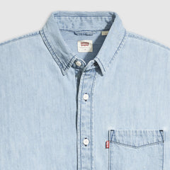 Short-Sleeve Classic One Pocket Standard Fit Shirt - Franklin Stone Wash - Blue