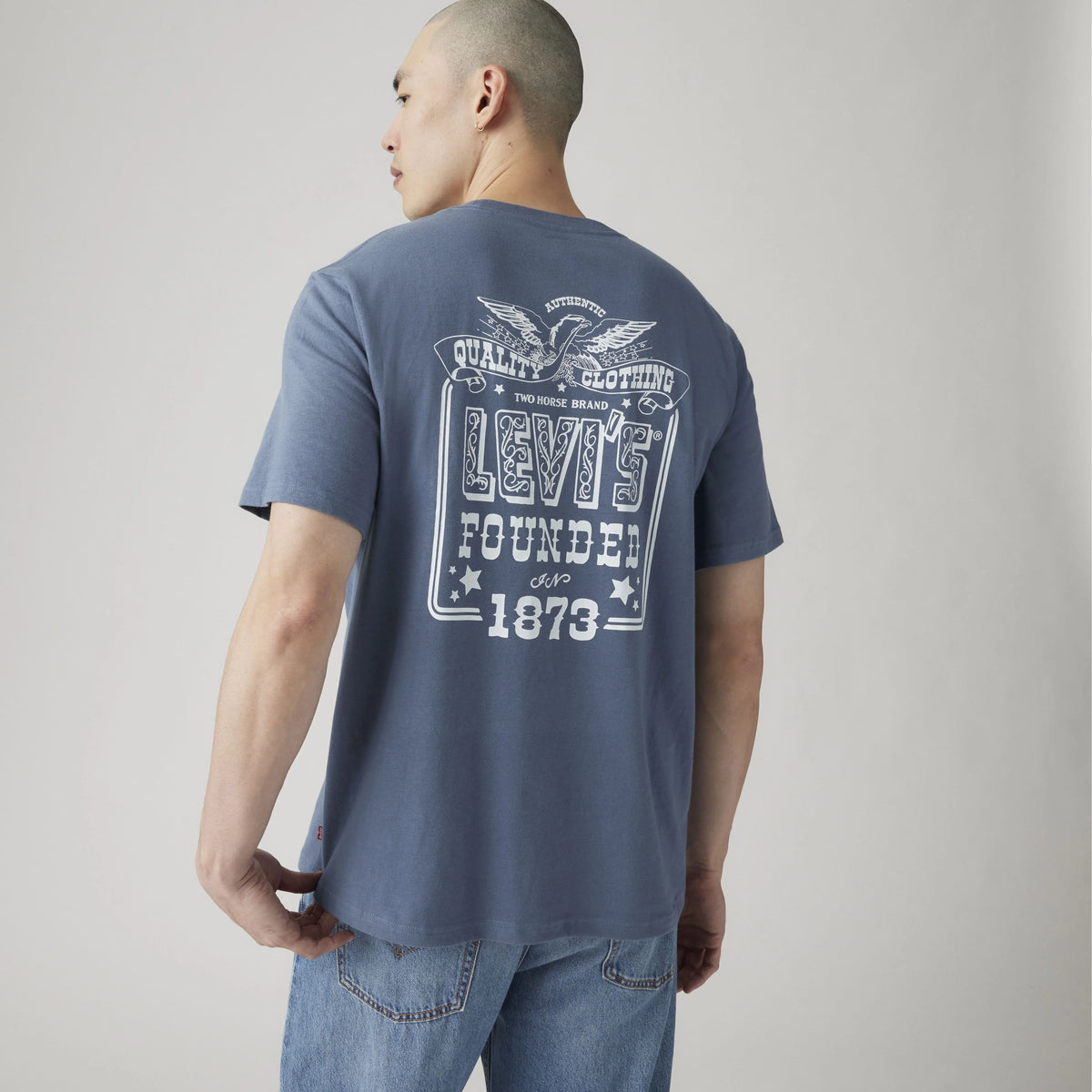Relaxed Fit Short Sleeve Graphic T-Shirt - Vintage Indigo - Blue