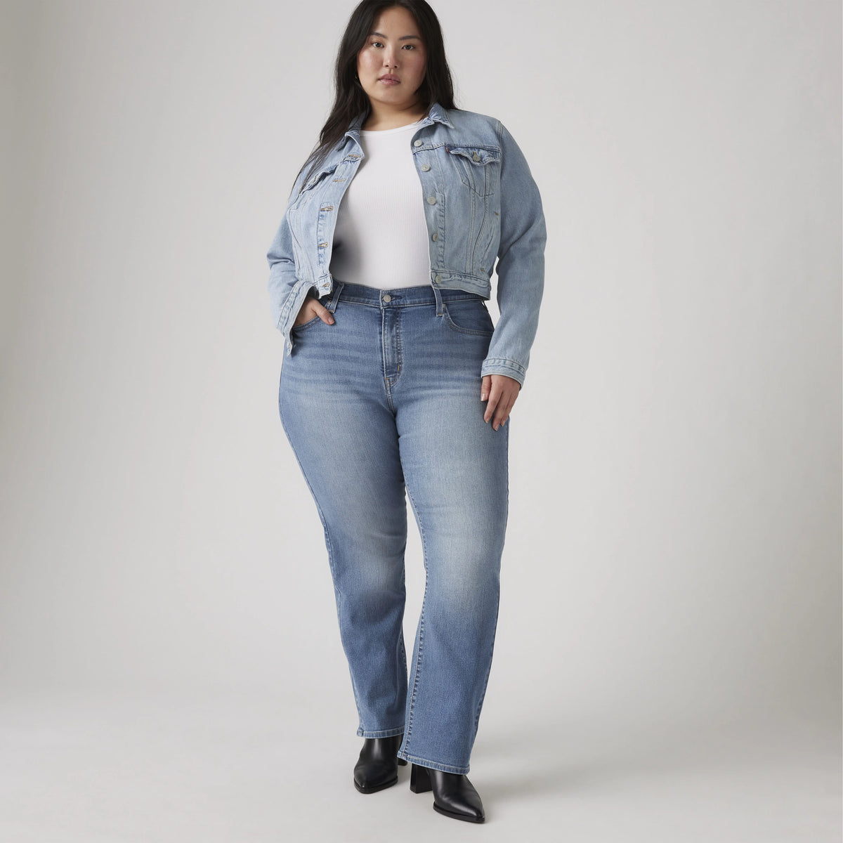 724 High Rise Straight Women's Jeans (Plus Size) - Eternal Indigo - Medium Wash