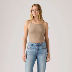 Dry Goods Apron Tank Top - Taupe Gray Heather B - Brown