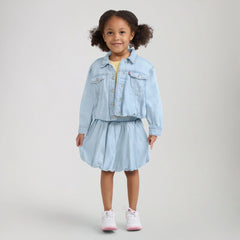 Bubble Denim Toddler 2T-4T Trucker Jacket - Wow Me Over - Light Wash