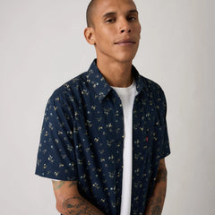 Short-Sleeve Classic One Pocket Standard Fit Shirt - Terry Ditsy Dress Blues - Multi-Color