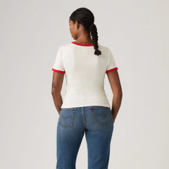 Graphic Rickie Ringer T-Shirt - Groovy Jeans - Neutral