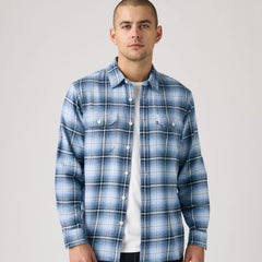 Jackson Worker Overshirt - Madhu Plaid Allure - Blue