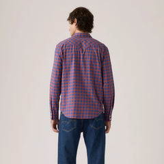 Classic Western Standard Fit Shirt - Trenton Plaid Sunshine Blue Twill - Blue