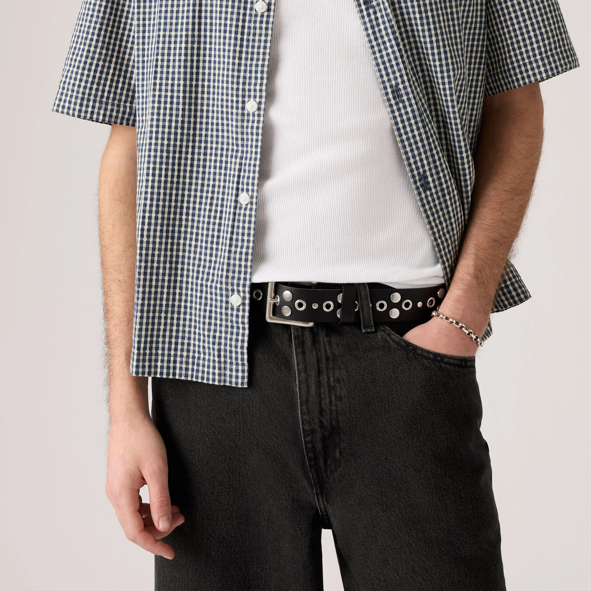 Jordan Studded Belt - Caviar - Black