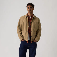 Faux Suede Chore Jacket - Tan - Tan