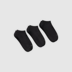 Low Cut Logo Socks (3-Pack) - Black Gold - Black