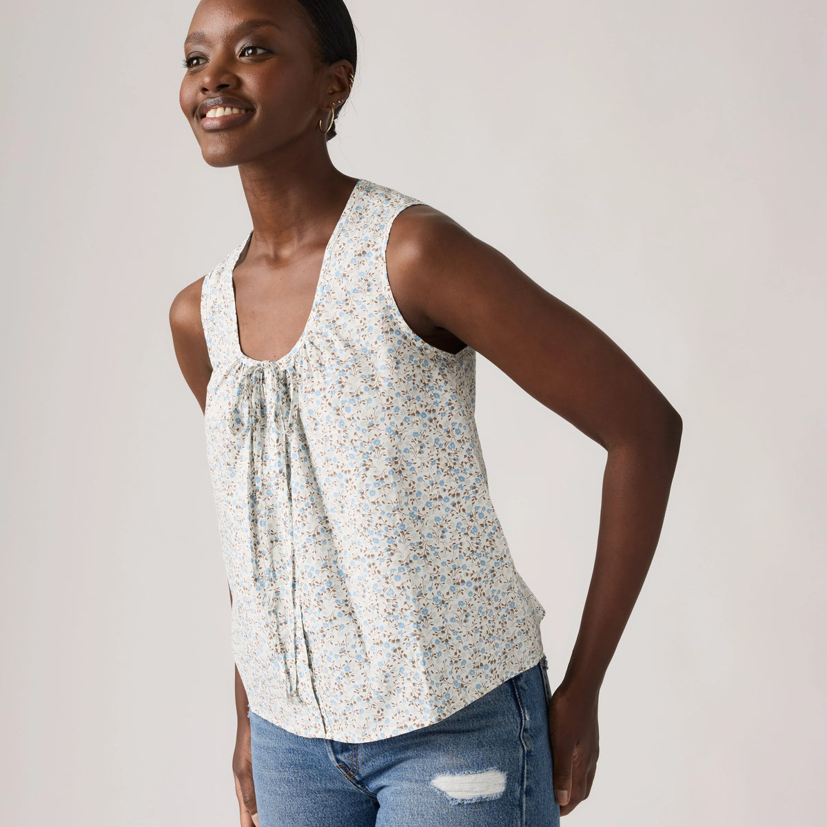 Luella Blouse - Babitz Ditsy Glacier - Multi-Color