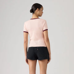 Graphic Rickie Ringer T-Shirt - Crusive Crystal - Pink