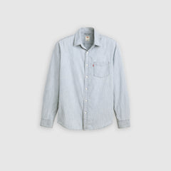 Classic One Pocket Standard Fit Shirt - Cinder - Blue
