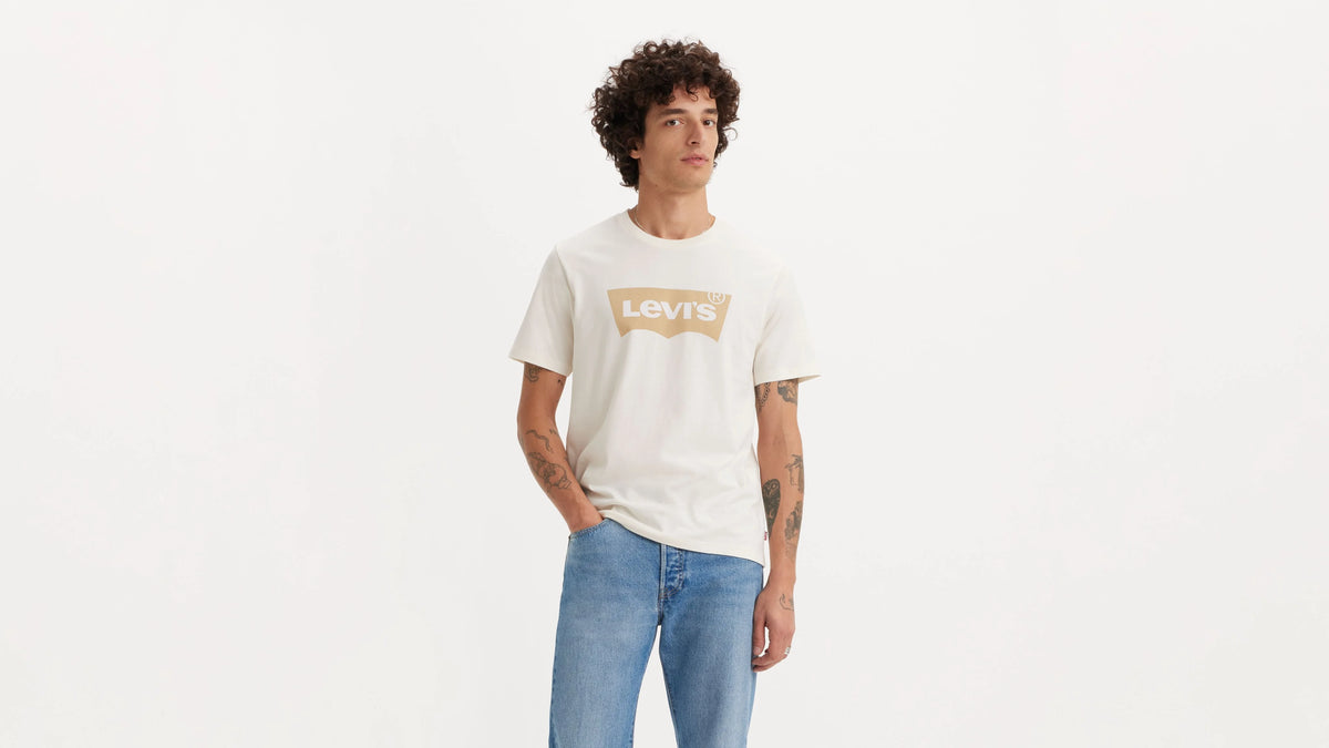 Standard Fit Classic Graphic T-Shirt - Egret - White