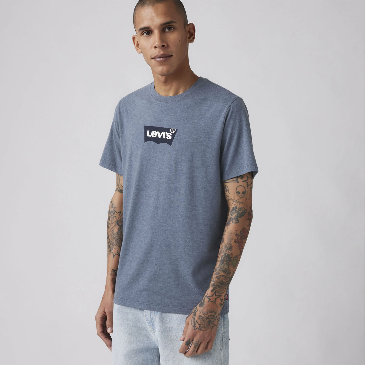 Classic Graphic T-Shirt - Batwing Logo - Blue