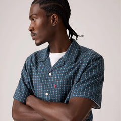 Short-Sleeve Sunset Standard Camp Shirt - Ricky Dobby Plaid - Blue