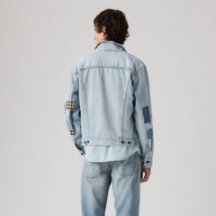 Trucker Jacket - Sashiko Patch - Medium Wash