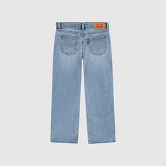 High Rise Baggy Denim Jeans Little Girls 4-6 - Happy Camper - Blue
