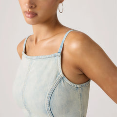Square Neck Tank - Cielito Lindo Tank - Light Wash