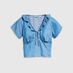 Mylene Blouse - Vacation Mode 2 - Medium Wash
