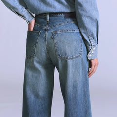Women's Drop Barrel Jeans - Hinny Made in Japan - Medium Wash