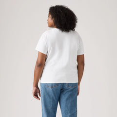 V-Neck T-Shirt (Plus Size) - Bright White - White