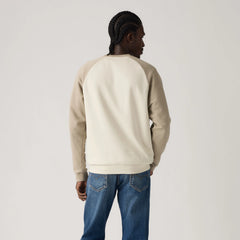 Red Tab™ Crewneck Sweatshirt - Posie Vintage Khaki - White