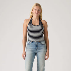 Ella Halter Top - Ines Stripe Anthraci - Multi-Color