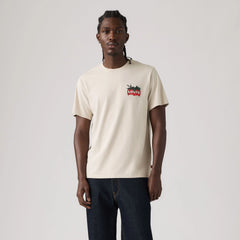 Relaxed Fit Short-Sleeve Graphic T-Shirt - Coastal Creative Fresh Pumice Stone - Tan