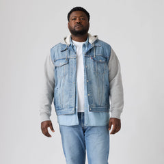 Hybrid Hoodie Trucker Jacket (Big) - Candy Man - Medium Wash