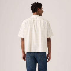 Boxy Utility Camp Shirt - Atkins Plaid Egret - White